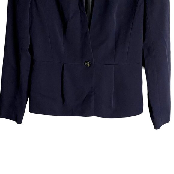 H&M Women's Navy Single Breasted Pleated Blazer - Picture 3 of 7